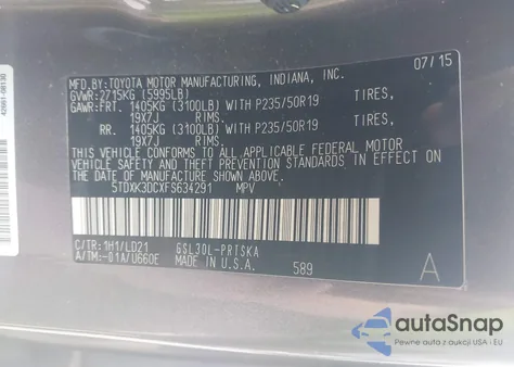 2015 Toyota Sienna Se Premium 8 Passenger from USA, damaged, VIN 5TDXK3DCXFS634291